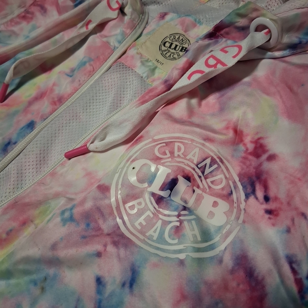 4/20$ ➡️ Grand Club Beach Tie-Dye Hooded Jacket - Picture 3 of 5